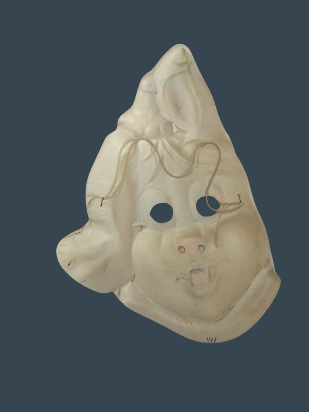 Vintage 1950s 60s Bunny Rabbit Halloween Costume Mask 19¢ Made in USA